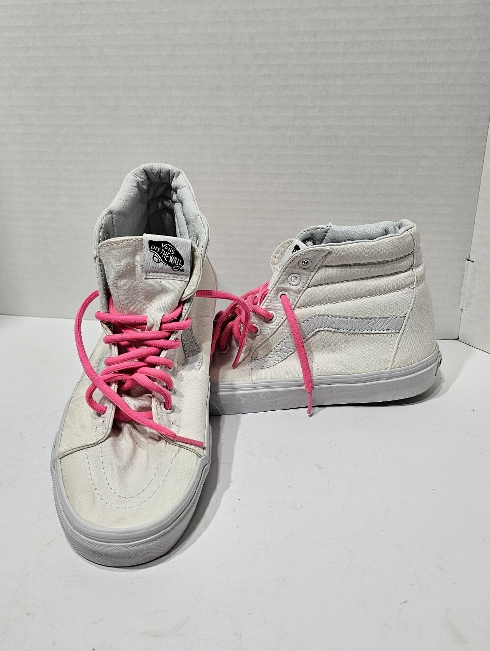 Vans High Top Lace Up All White Sneakers Mens Sz 10